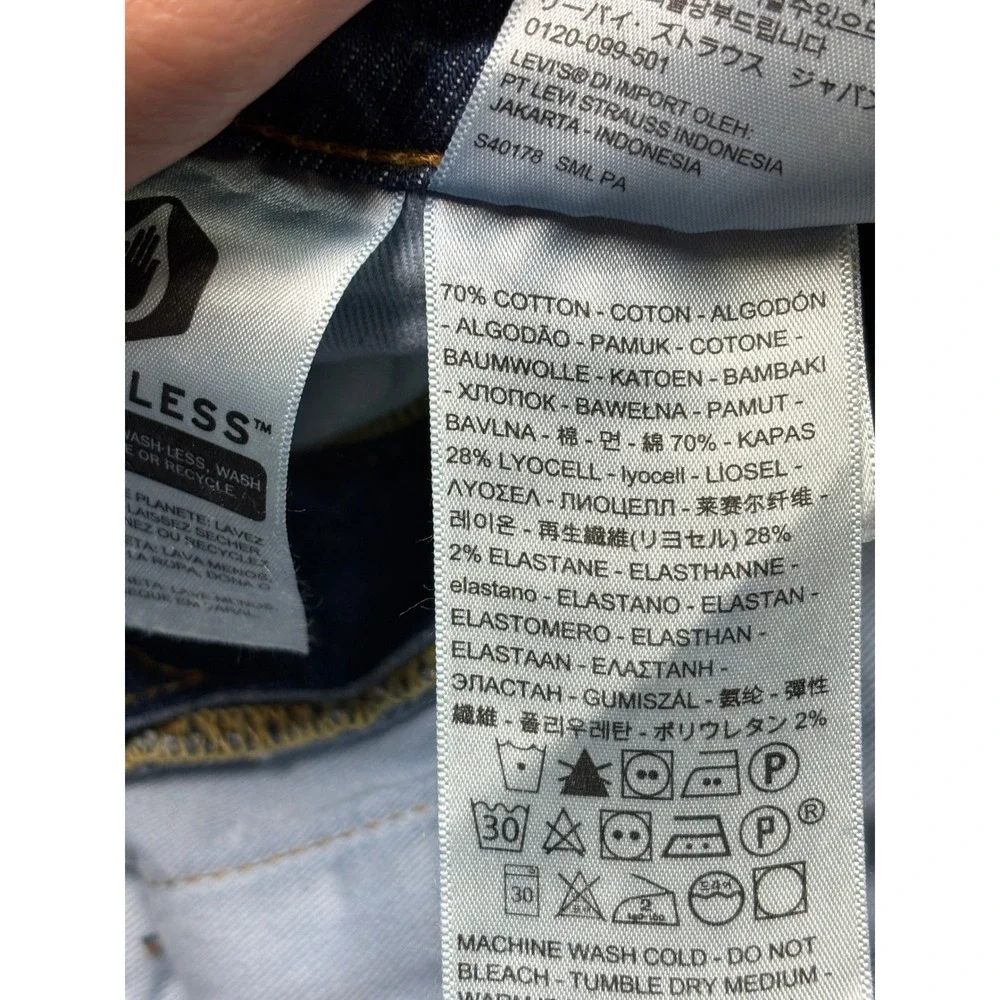 Levis Premium Big E 512 Slim Taper Blue Jeans Mens 33x28 Medium Wash Stretch‎